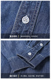FOESCE Spring Autumn Long-sleeved Denim Shirt Men Jackets Fat Large Size Loose Work Shirt Men 5XL 6XL 7XL