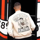 FOESCE Street Popular Hip Hop Heavy Industry Jacket And Coat Men Y2K New Harajuku Fashion Joker Baseball Uniform Couple Casual Jackets