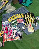 FOESCE Streetwear Denim Shorts Y2K Jeans Men Women Hip Hop Cartoon Patchwork Embroidery Pattern Retro Blue Baggy Fitness Casual Shorts