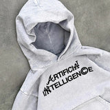 FOESCE Streetwear Hoodie Y2k Gothic Hip Hop Letter Graphic Print Oversized Hoodie Sweatshirt Men Women Harajuku Pullover Hoodie Clothes
