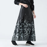 FOESCE Streetwear Men Skirt Pants Baggy Wide leg Pants Male Chinese Style Casual Jogging Pants Woman New Trousers Large Size Sweatpants
