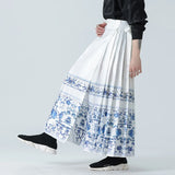 FOESCE Streetwear Men Skirt Pants Baggy Wide leg Pants Male Chinese Style Casual Jogging Pants Woman New Trousers Large Size Sweatpants