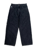 Foesce Streetwear Skull Pocket Embroidered Jeans Y2K Hip Hop Retro Baggy Jeans Black Pants Mens Punk Rock Low Rise Wide Leg Trousers