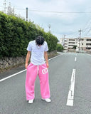 Foesce Streetwear Y2K Casual Baggy Sweatpants Drawstring Sports Pants Zipper Cardigan Fashion Digital Print Hooded Men Women Street Set