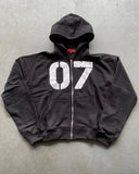 Foesce Streetwear Y2K Casual Baggy Sweatpants Drawstring Sports Pants Zipper Cardigan Fashion Digital Print Hooded Men Women Street Set