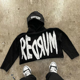 Foesce Streetwear Y2K Hoodie New Fashion American Vintage Letter Embroidered Hoodie Men Women Harajuku Gothic Oversized Sweater Tops
