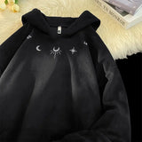 Suede sweatshirt hooded sweatshirt hooded American clothes spring and autumn retro trendy loose casual brand jacket harajuku Y2K