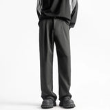 FOESCE Suit Pants Men Slim Fit Fashion Social Mens Dress Pants Korean Casual Straight Pants Mens Office Formal Trousers Large Size 5XL