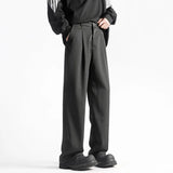 FOESCE Suit Pants Men Slim Fit Fashion Social Mens Dress Pants Korean Casual Straight Pants Mens Office Formal Trousers Large Size 5XL