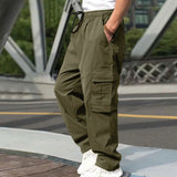 FOESCE Summer youth leisure sports cargo pants men Europe and the United States loose straight casual pants men