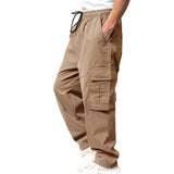 FOESCE Summer youth leisure sports cargo pants men Europe and the United States loose straight casual pants men