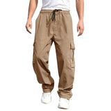 FOESCE Summer youth leisure sports cargo pants men Europe and the United States loose straight casual pants men