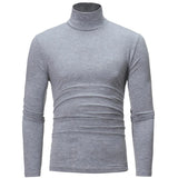 FOESCE Thermal Underwear Tops Men Winter Clothes Thermal Shirt Autumn Men's Winter Tights High Neck Thin Slim Fit Long Sleeve T-shirt