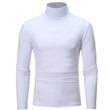 FOESCE Thermal Underwear Tops Men Winter Clothes Thermal Shirt Autumn Men's Winter Tights High Neck Thin Slim Fit Long Sleeve T-shirt