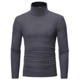 FOESCE Thermal Underwear Tops Men Winter Clothes Thermal Shirt Autumn Men's Winter Tights High Neck Thin Slim Fit Long Sleeve T-shirt