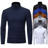 FOESCE Thermal Underwear Tops Men Winter Clothes Thermal Shirt Autumn Men's Winter Tights High Neck Thin Slim Fit Long Sleeve T-shirt