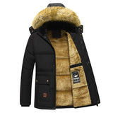 FOESCE Thick Warm Winter Parka Men Fleece Hooded Men Winter Jacket Coat Military Cargo Jackets Mens Plus Size 8XL Velvet Warm Coat