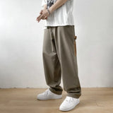 Trendy Hong Kong Style Men's Cargo Pants Loose Fit Straight Leg Casual Pants Youth Long Versatile For Various Scenes
