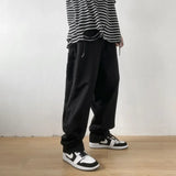 Trendy Hong Kong Style Men's Cargo Pants Loose Fit Straight Leg Casual Pants Youth Long Versatile For Various Scenes