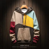 FOESCE Trendy Hooded Sweatshirt For Men Casual Loose Fit Spring Autumn Jacket  New Style Youth Clothing Top Brand