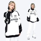 FOESCE Trendy Spring New Loose-fit Casual Hooded Sweatshirt Back Printing Outdoor Japanese Style Top Men's Trendy Hoodies