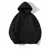 FOESCE Trendy and Fashionable Reversible Loose Plush Black All-match Hoodie Men's Casual Winter New Jacket Cotton Jacket Must-have Item