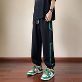 FOESCE Trousers Sweatpants for Men Goth Thin Summer Striped Man Sports Pants Harem Gym Flated New in Sport Jogger Big Tall Long Joker