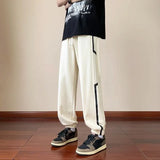 FOESCE Trousers Sweatpants for Men Goth Thin Summer Striped Man Sports Pants Harem Gym Flated New in Sport Jogger Big Tall Long Joker
