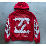 FOESCE Vintage High Street Personalized Letter Printed Men Hoodie Y2K Harajuku Gothic Punk Men and Women Sportswear streetwear