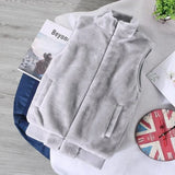 FOESCE White Wool Vest Jacket Men Autumn Winter Sleeveless Jacket Men Waistcoat Warm Coat Faux Woolen Mens Clothing 2024 Trends