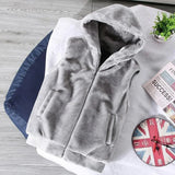 FOESCE White Wool Vest Jacket Men Autumn Winter Sleeveless Jacket Men Waistcoat Warm Coat Faux Woolen Mens Clothing 2024 Trends