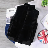 FOESCE White Wool Vest Jacket Men Autumn Winter Sleeveless Jacket Men Waistcoat Warm Coat Faux Woolen Mens Clothing 2024 Trends