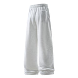 FOESCE Wide Leg Pant Fashion Causal Breathable Men Sweatpant Male Autumn Versatile Elastic High Waist Drawstring Loose Straight Trouser