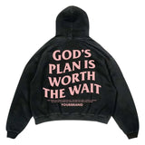 FOESCE Winter Casual Oversize Hooded Sweatshirt Wicked Movie Gothic Vintage Y2k Jacket Tracksuit Print Fleece Hoodie Woman Clothing Top