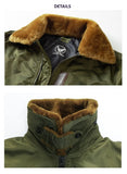 FOESCE Winter New Thick Windproof and Warm Men's Jacket, Retro Fashionable Loose Solid Color Workwear, Winter Cotton Jacket