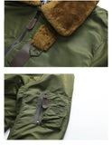 FOESCE Winter New Thick Windproof and Warm Men's Jacket, Retro Fashionable Loose Solid Color Workwear, Winter Cotton Jacket
