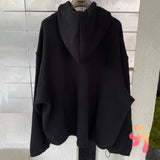 FOESCE Winter Thug Club Hoodies High Quality Mid Metal Star Moon Logo Rivet Breasted Hooded Sweatshirts Street Loose Men Women TC Hoody