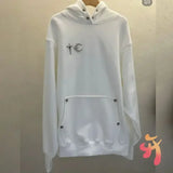 FOESCE Winter Thug Club Hoodies High Quality Mid Metal Star Moon Logo Rivet Breasted Hooded Sweatshirts Street Loose Men Women TC Hoody
