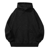 FOESCE Women Print Coats Hooded Sweatshirts Long Sleeve Thick Casual Splice Jackets High Street Pockets Solid Sweatshirt Outerwear