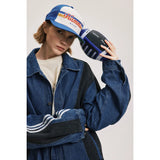 FOESCE Women Splice Denim Jacket Men Streetwear Loose Casual Vintage Denim Jeans Jacket City Boy Gril Coat Outerwear Couple Clothing