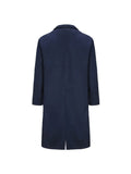 FOESCE Wool Trench Coat Men Classic Turn-down Collar Wool Blends Button Jackets Casual Slim Long Windbreaker Autumn Winter Outwears