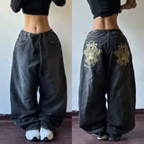 Foesce  Y2K American New Fashion Stitching Multi-pocket Heavy Washing Baggy Jeans Men Streetwear Vintage Rock Pop High Waist Trousers