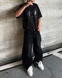 FOESCE Y2K Baggy Jeans Harajuku vintage cherry blossom Embroidery high quality jeans streetwear Hip Hop gothic men women wide leg jeans