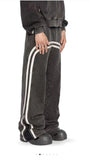 FOESCE Y2K Baggy Pants Men Clothing Harajuku camouflage double Embroidered waist vintage Streetwear sports High waisted Wide Leg Pants