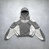 FOESCE Y2K Gothic Retro Harajuku Embroidered Letters Super Dalian Hoodies for Men and Women American Hip-hop New Trend Sports Hoodies