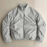 FOESCE Y2K Korean Autumn and Winter New Men's Warm Double Zipper Pocket Cotton-Padded Jacket Harajuku Simple Casual Joker Couple Coat