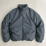 FOESCE Y2K Korean Autumn and Winter New Men's Warm Double Zipper Pocket Cotton-Padded Jacket Harajuku Simple Casual Joker Couple Coat
