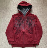 FOESCE Y2K New Zipper Hoodie Men American Retro Washed Letter Printed Sportswear High Street Gothic Fashion Loose Top Unisex Clothing