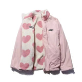 FOESCE Y2K Retro Spliced Embroidered Cotton Coat Winter Warm American Loose 2025 Stand Collar Contrast Color Men's Top