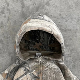 FOESCE Y2K Retro zip up Hoodie Men Camouflage Pattern zipper Sweatshirt High Street Hip Hop Streetwear Oversized Unisex Camo Hoodie